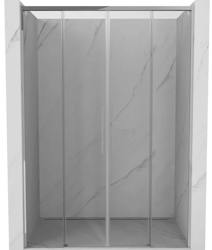 Mexen Rox, posuvné sprchové dvere 150 cm, číre sklo, chrómový profil, 8C2-150-002-01-00