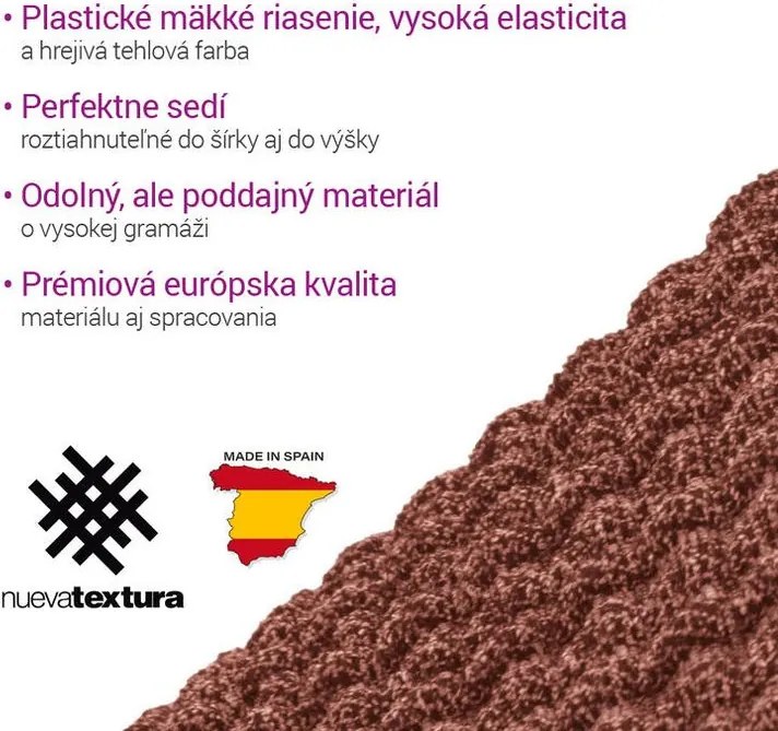 Super strečové poťahy RUBINIA tehlová kreslo (š. 70 - 110 cm)