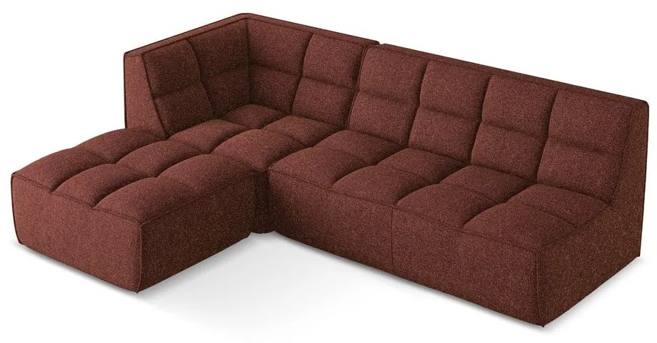Vínovočervená modulárna rohová pohovka (variabilná) Kalai – Makamii
