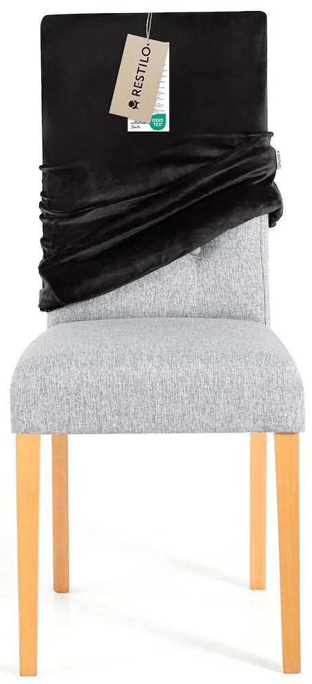 Restilo Napínací poťah na stoličku Sento čierna, 48 x 48 x 58 + 10 cm