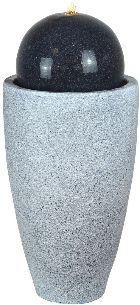 Fontána Heissner MOCCA LED, antrazit, sivá, polyston 016810-09