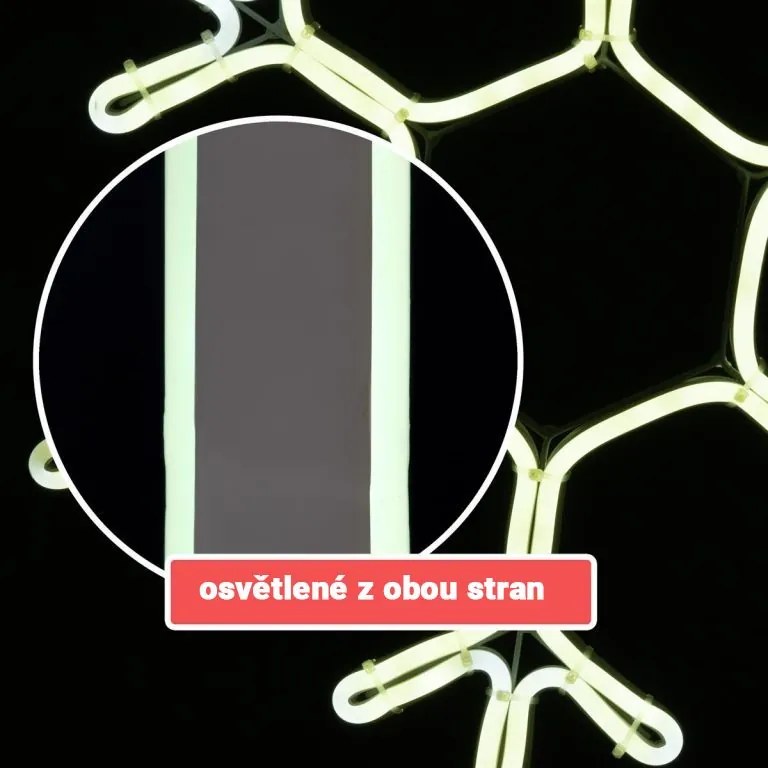 Nexos 86222 Vianočná svetelná snehová vločka, 360 LED, studeno biela