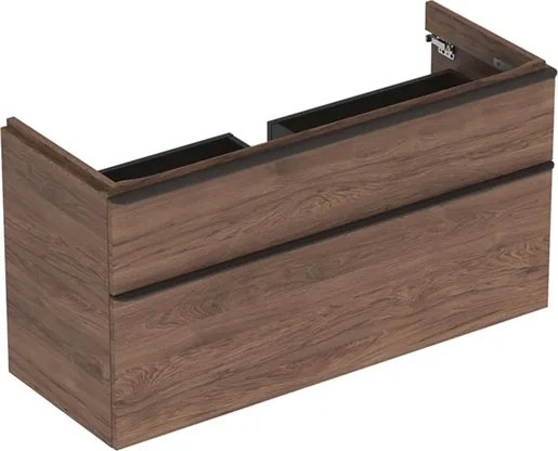 Geberit Smyle Square kúpeľňová skrinka pod umývadlo 118,4x62x47 cm orech 500.355.JR.1