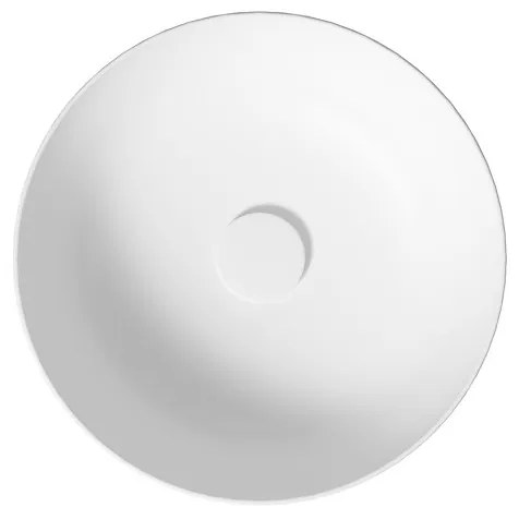 Cersanit Larga, okrúhle umývadlo na dosku 40x40 cm, biela matná, K677-018
