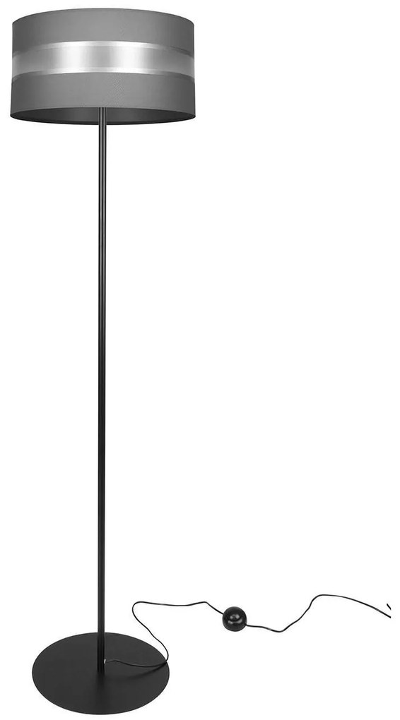 Stojacia lampa Elegance, 1x textilné tienidlo (výber z 5 farieb), (výber z 3 farieb konštrukcie), (fi 40cm)