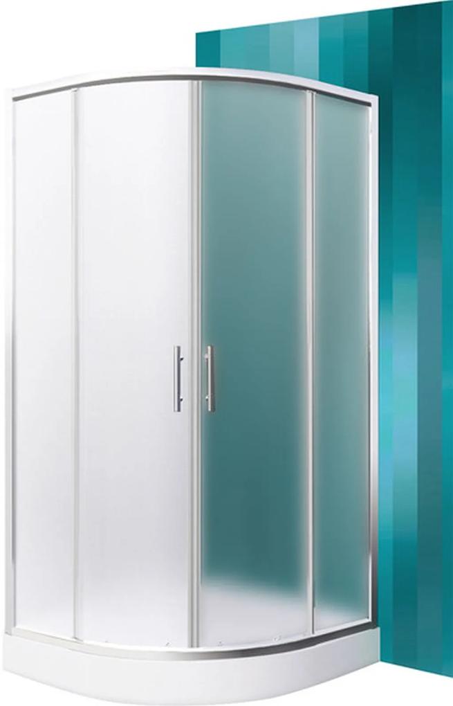 ROLTECHNIK Štvrťkruhový sprchovací kút HOUSTON NEO/800 brillant/matt glass N0648