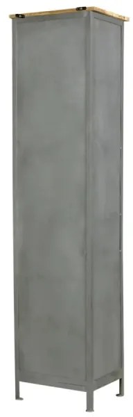 furniture-nabytek.cz - Masívna kúpeľňová skrinka Pinetown z mangového dreva a kovu, lakovaná, viacfarebná – 45×35×185 cm