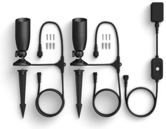 WiZ -SADA 2x LED RGBW Stmievateľné vonkajšie svietidlo SPOT LED/10W/230V IP65 Wi-Fi