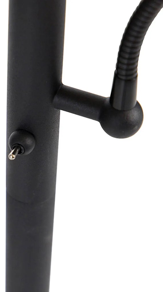 Inteligentná stojaca lampa čierna so zlatom vrátane Wifi A60 a E14 - Retro