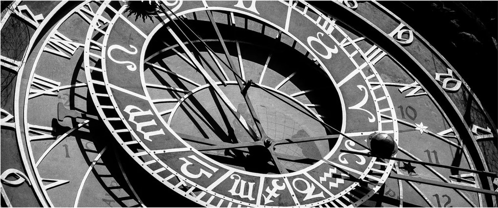 Obraz - Astronomické hodiny, Praha, Česká Republika (120x50 cm)