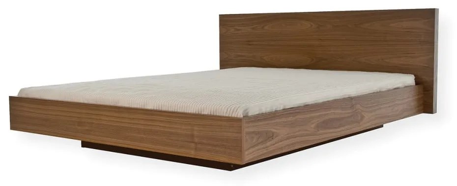 Hnedá posteľ TemaHome Float, 180 × 200 cm