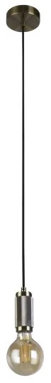 Searchlight 77651AB - Závesné svietidlo SUSPENSION na lankách 1xE27/60W/230V mosadz