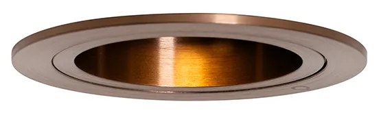 Inteligentné zapustené bodové svietidlo tmavý bronz okrúhle naklápacie a otočné vrátane Wifi GU10 50mm - Chuck