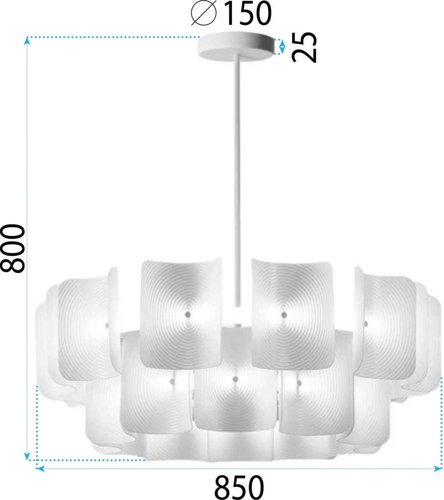 Toolight Toolight, LED stropné svietidlo 85cm, 27W, APP1671-1CP, biela, OSW-06136