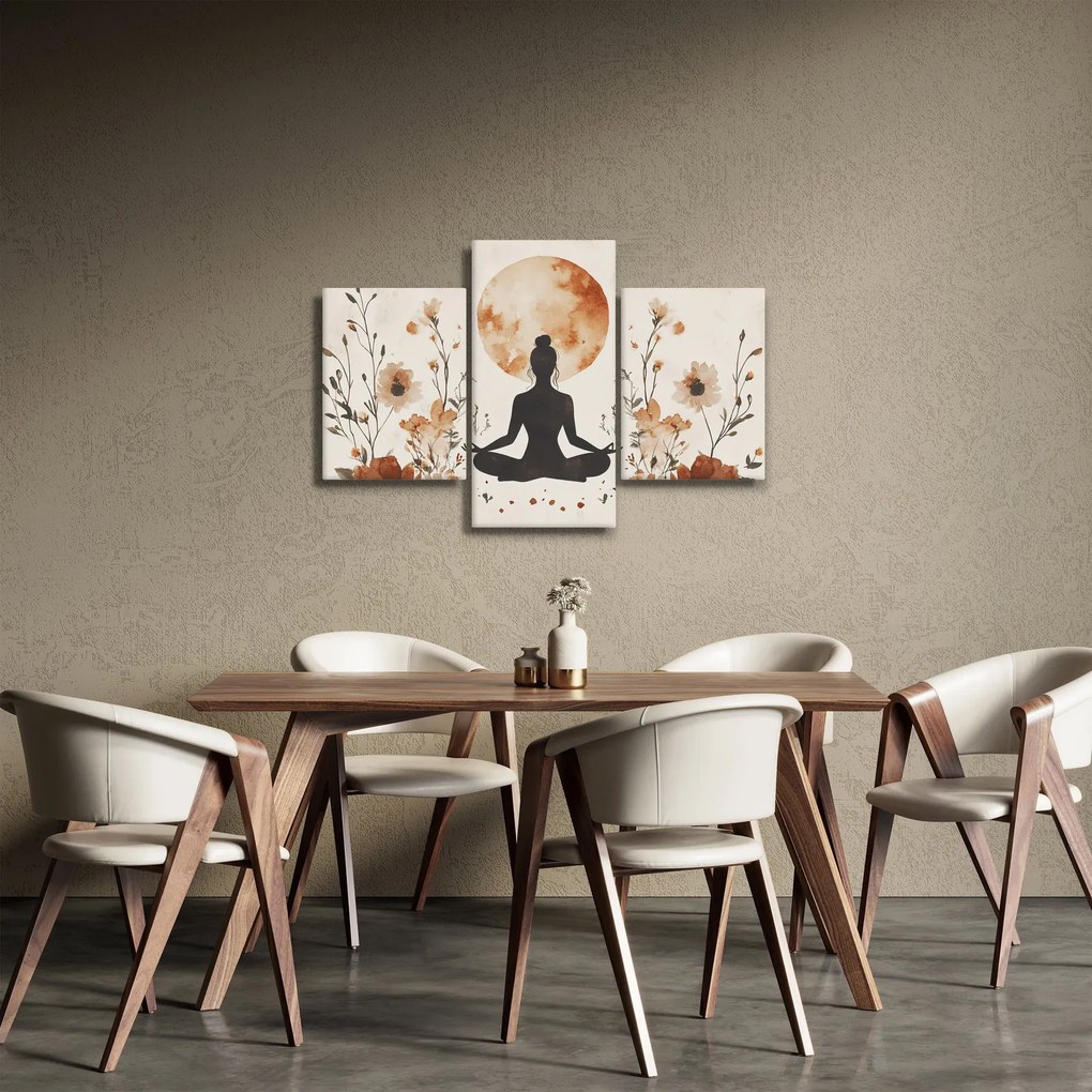 Obraz - Oranžová jóga (90x60 cm)