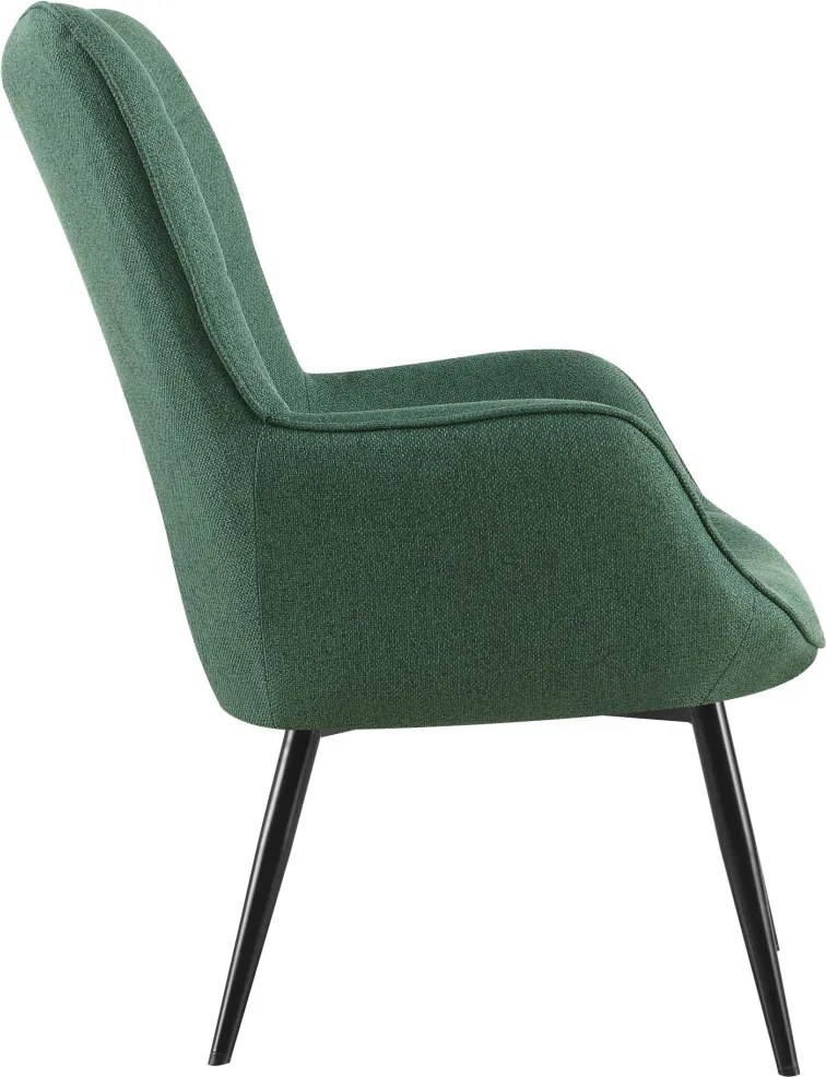 Kreslo Hannah, zelená tkanina
