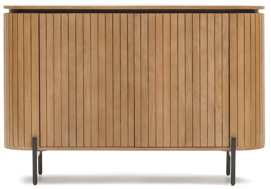 Nízka komoda z mangového dreva v prírodnej farbe 120x80 cm Licia – Kave Home