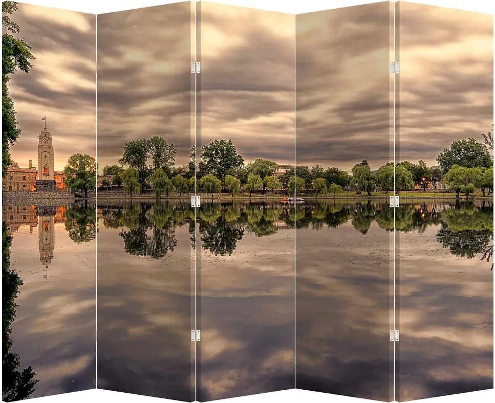 Paraván - Jazero a strom (210x170 cm)