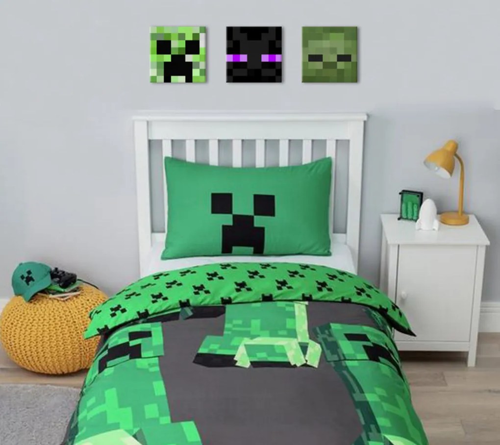 Minecraft obraz - Najlepšie postavičky na plátne - Creeper, Enderman, Zombie | rôzne rozmery