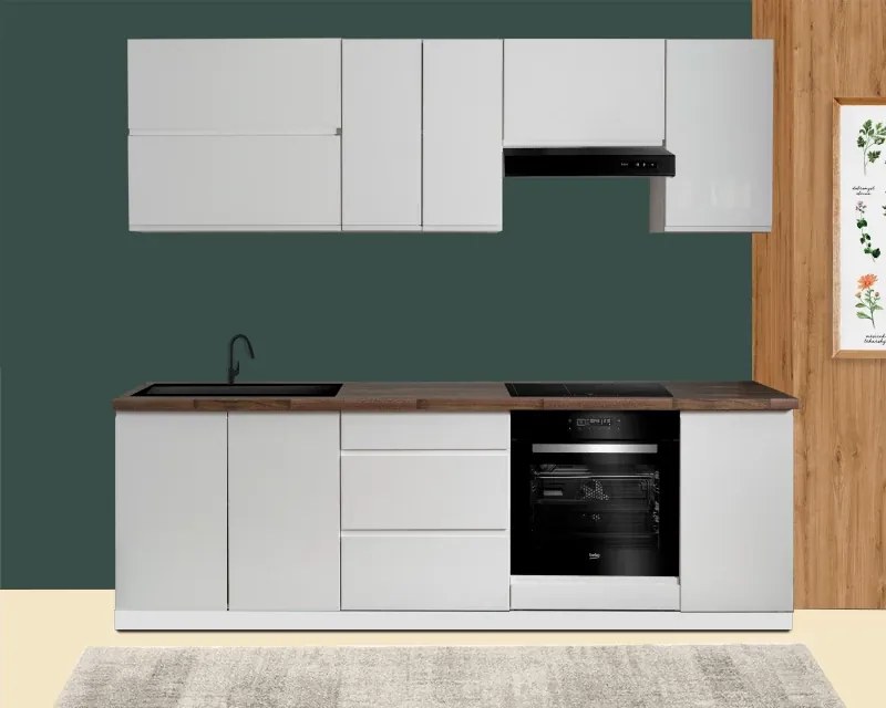 Kuchynská linka Aspen 240cm biela