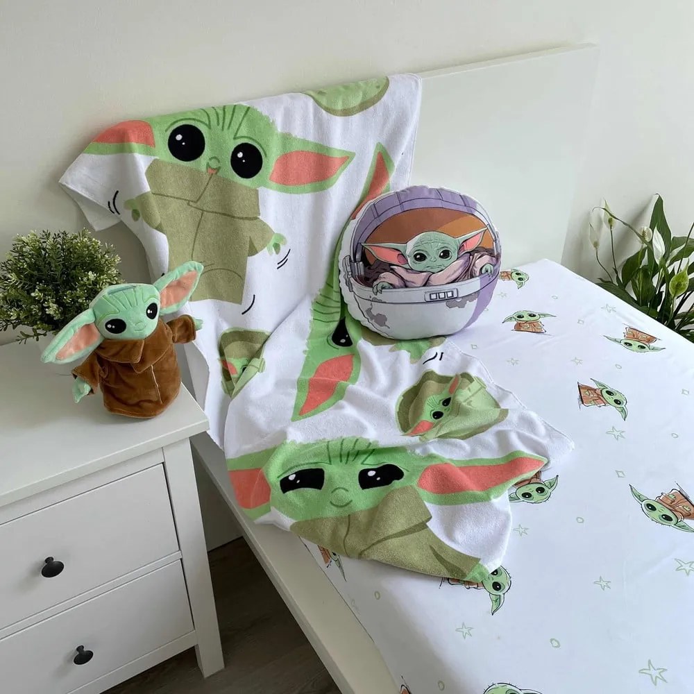 Bavlnená detská osuška 70x140 cm Star Wars Baby Yoda - Jerry Fabrics