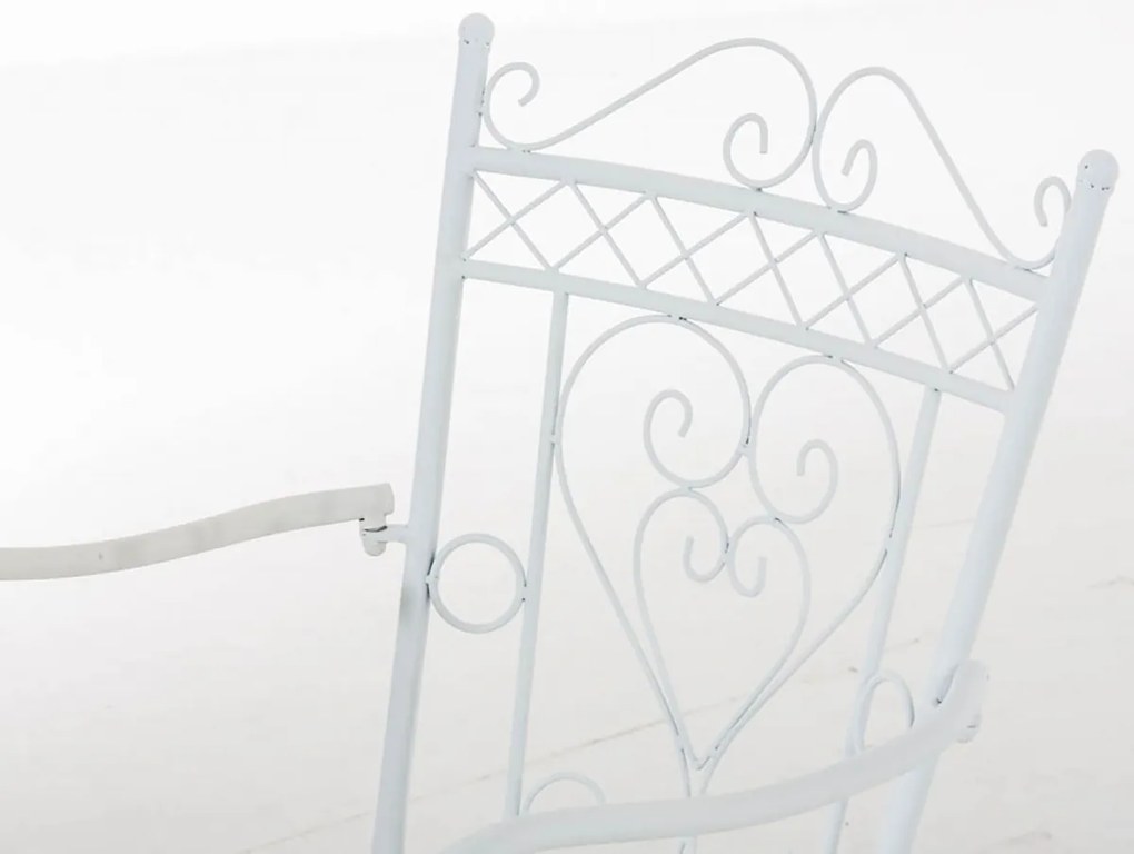 Kovová stolička Sheela s područkami (SET 2 ks) - Biela