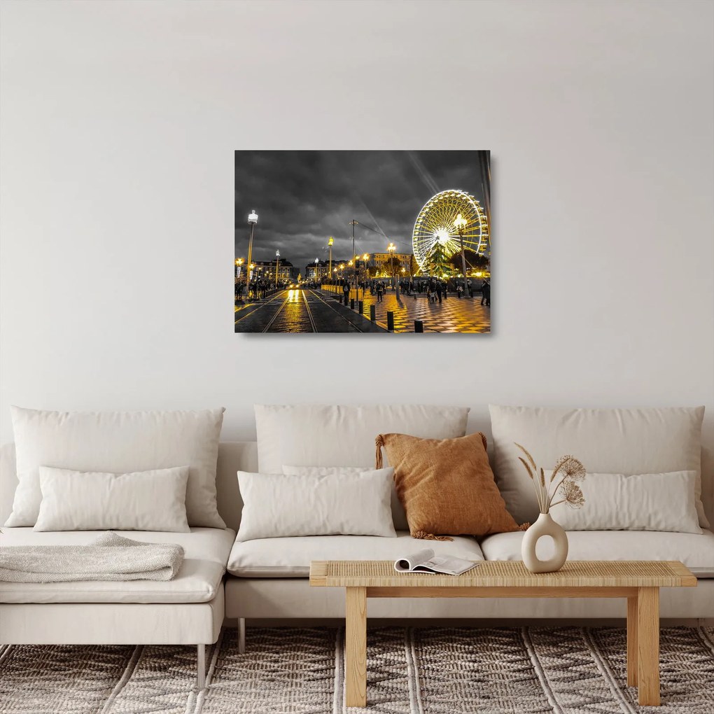 Sklenený obraz ruského kolesa za šera (70x50 cm)
