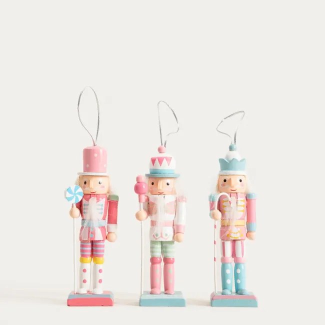 Závesná vianočná dekorácia NUTCRACKER FAIRYTALE luskáčik 754425 (3 ks)