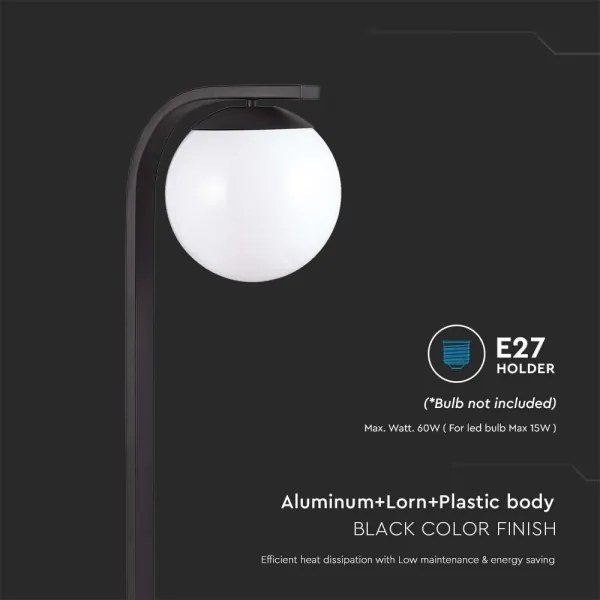 Vonkajšia lampa 1xE27/60W/230V IP44 čierna