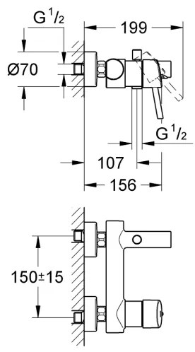 GROHE 32211001 - Vaňová batéria CONCETTO DN 15 lesklý chróm