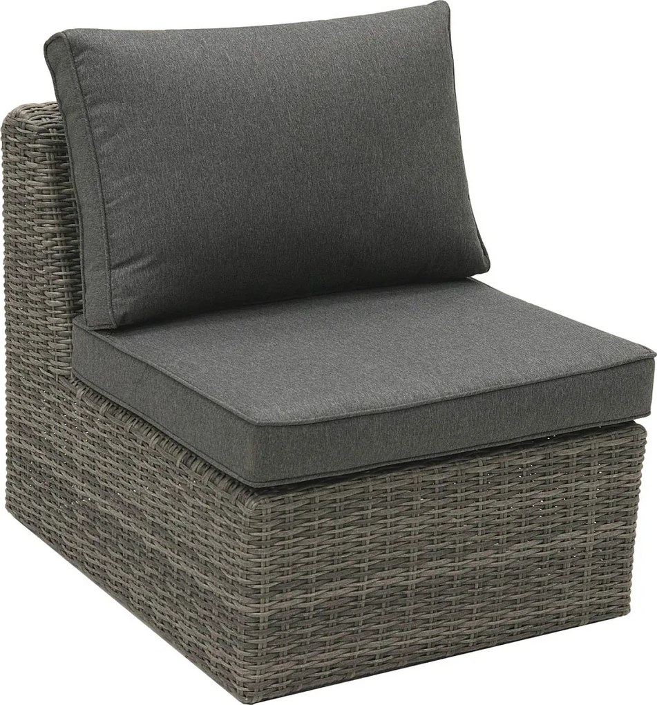 DEOKORK Ratanová modulová zostava BORNEO LUXURY pre 5 osôb (sivá)