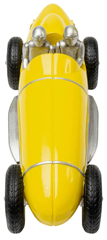 Racing Car dekorácia žltá 9 cm