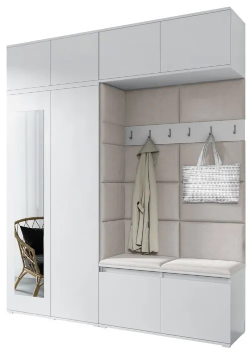 Predsieňová zostava EUGENIO 16, 190x225x40, grafit/trinity 15