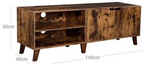 Televízny stolík BASTOR hnedý/čierny