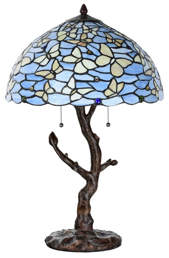 Tiffany lampa vitrážová MOTÝLE Ø40*60