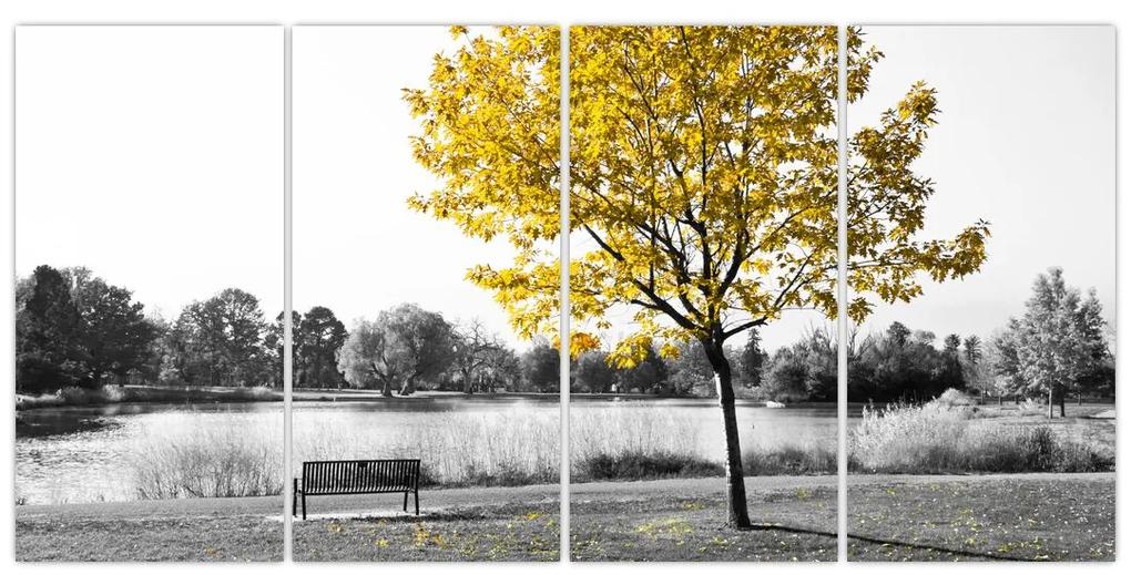 Obraz žltého stromu v prírode