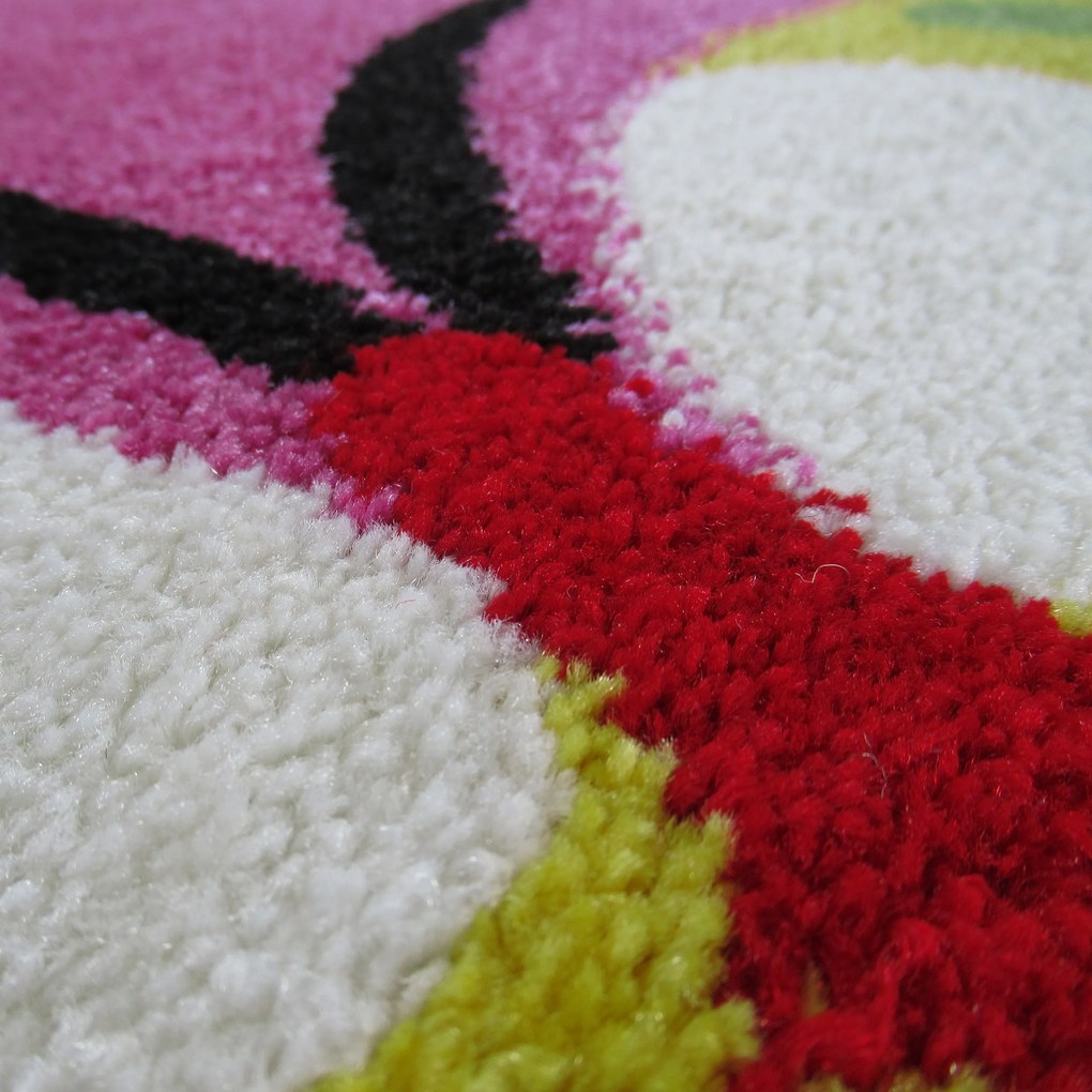 DY Detský ružový koberec s motívom Motýle 14 Rozmer: 300x400 cm