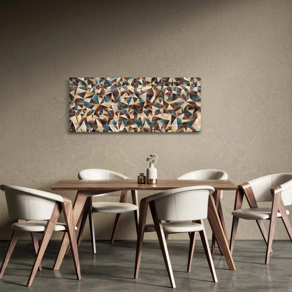 Obraz z trojuholníkov (120x50 cm)
