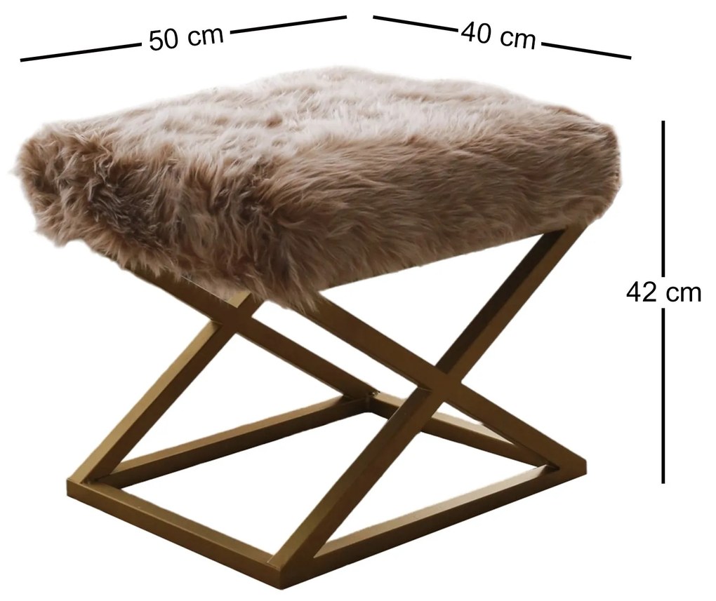 Taburetka Capreza (hnedá + zlatá). Akcia -15%. Vlastná spoľahlivá doprava až k Vám domov. 1087785