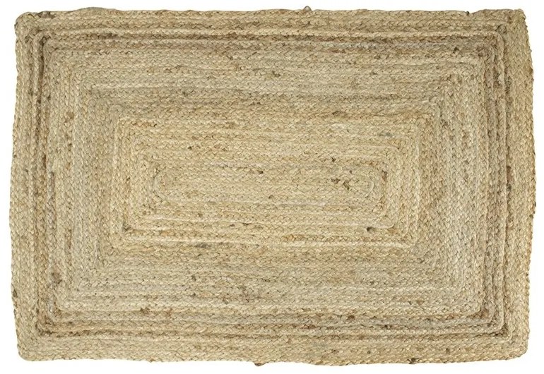 Obdĺžnikový prírodné jutové koberec - 60 * 90 * 1cm