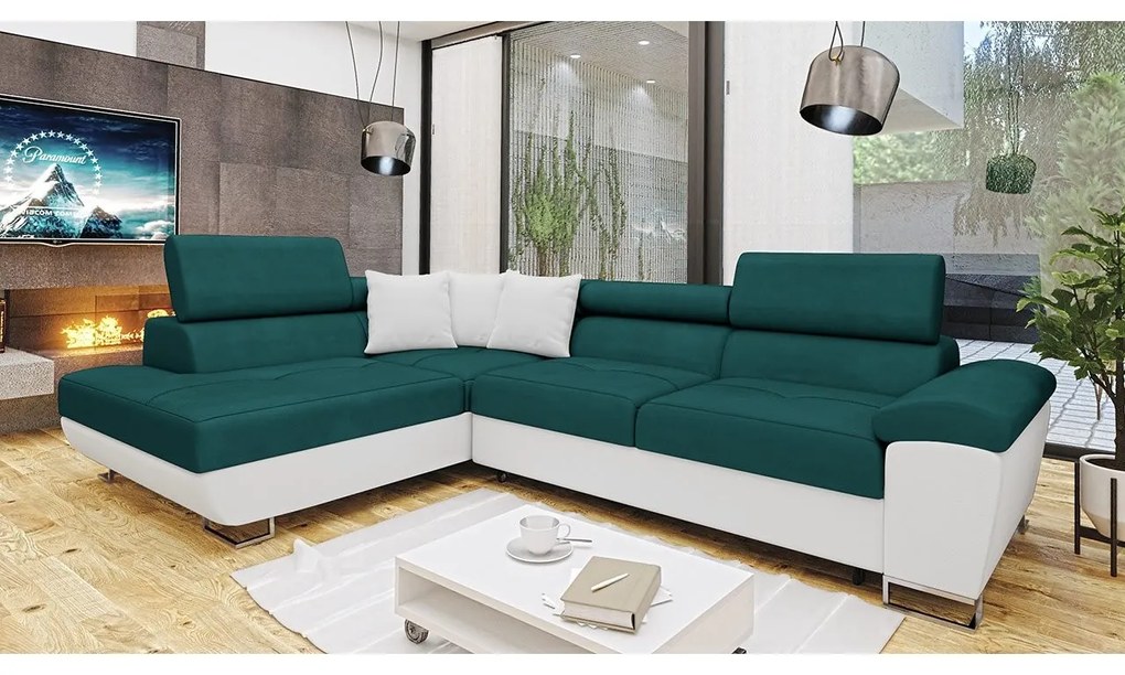Rohová sedačka Alvin, Dostupné poťahy: Magic Velvet 2227 + Magic Velvet 2227 + Evo 29, Strana: ľavá