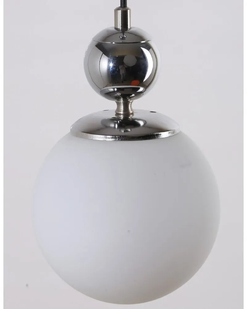 Závesné svietidlo v striebornej farbe so skleneným tienidlom ø 15 cm Marble – Squid Lighting