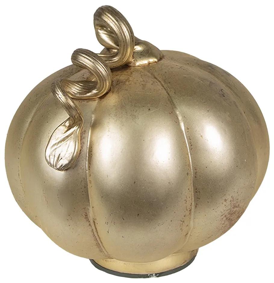 Zlatá antik sklenená dekorácia tekvica Pumpkin - Ø 21*22 ​​cm