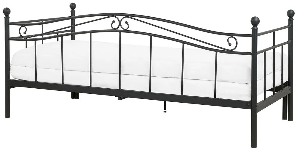 Kovová posteľ 80 x 200 cm čierna TULLE Beliani