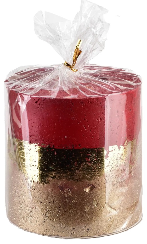 Vánoční svícen Ombre 12 cm červený