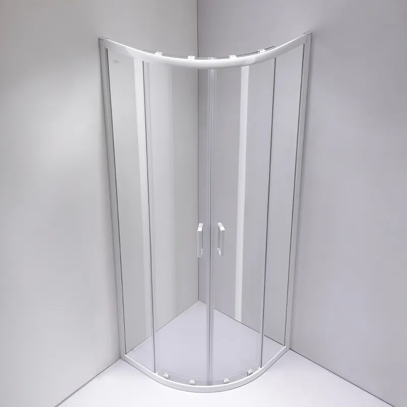 BPS-koupelny Štvrťkruhový sprchový kút HYD-RK94B 90x90 cm biela/transparent + vanička HYD-RSV-ST01B biela