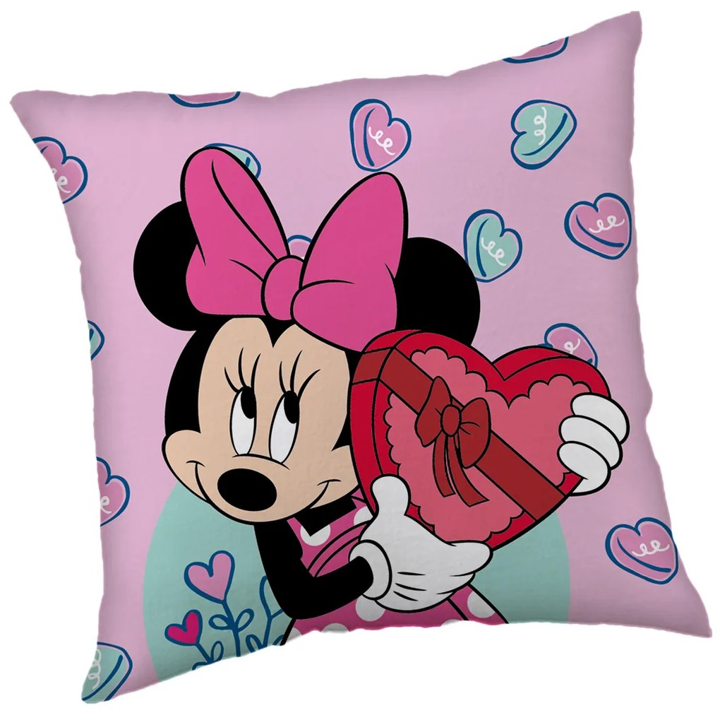 Jerry Fabrics Dekoračný vankúšik 40x40 cm - Minnie "Purple"