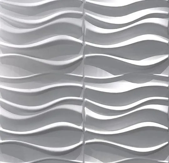 Obkladové panely 3D PVC 10143, rozmer 500 x 500 mm, Wave, IMPOL TRADE