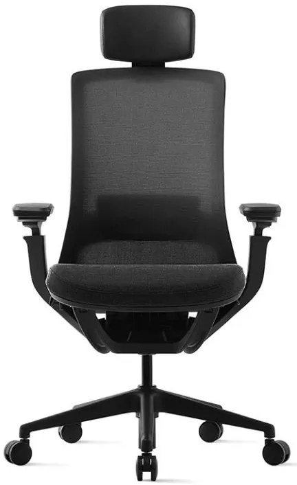 Kancelárska ergonomická stolička ROLY — sieť, látka, čierna / viac farieb Černá