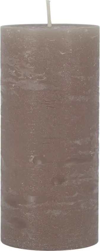 Béžovo-šedá valcová sviečka Macon Rustic Greige – Ø 7*15 cm